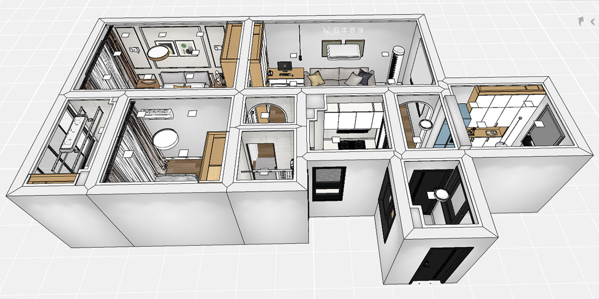 仇美蓉｜花港幸福城杜鵑園9-2-2208-88㎡-日式風格｜2室2廳1衛(wèi)｜新房裝修｜定制家｜全包10
