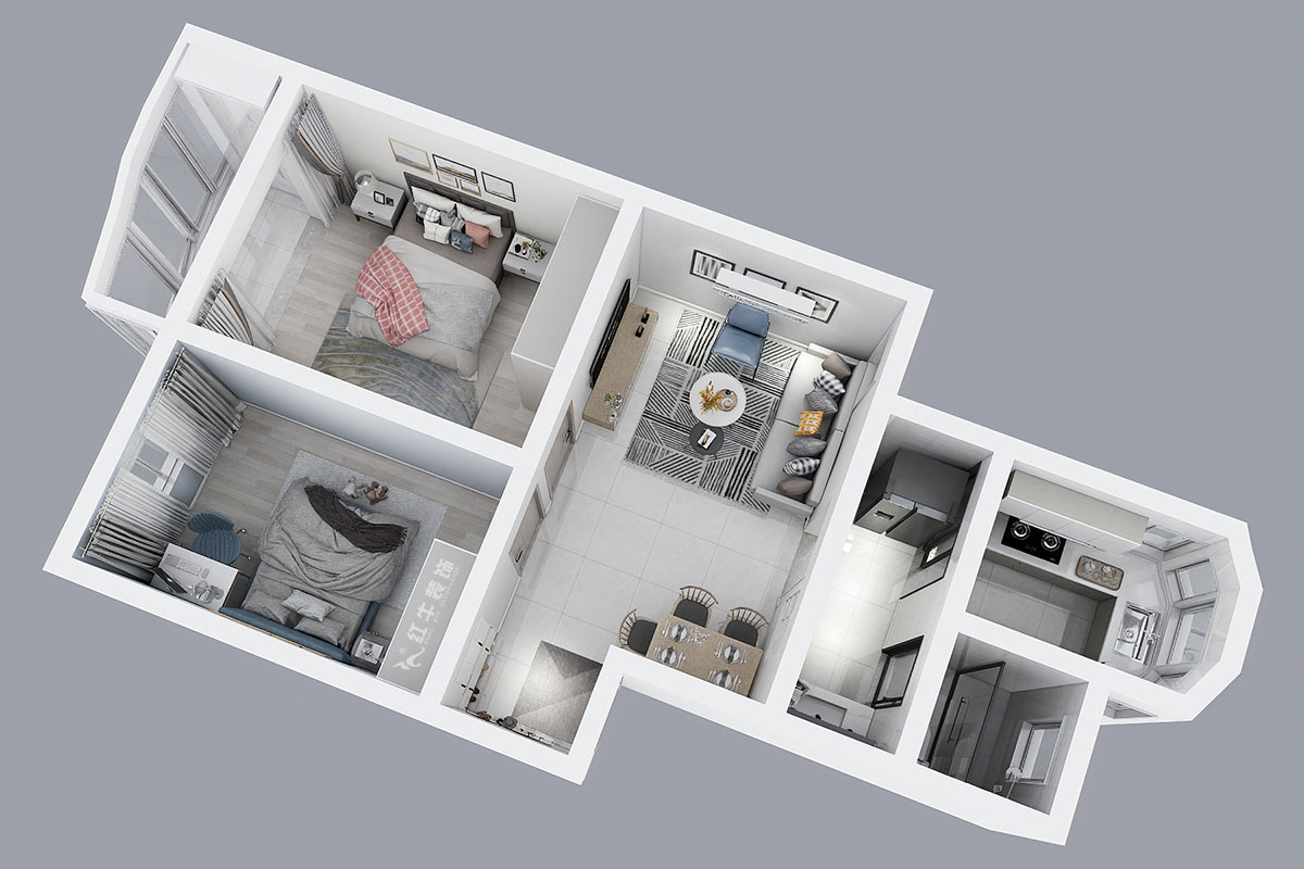 朱彥|彩虹苑8-24-302-76㎡-簡(jiǎn)約風(fēng)格|2室2廳1衛(wèi)|老房裝修|定制家|全包11萬(wàn)|00_04鳥(niǎo)瞰圖