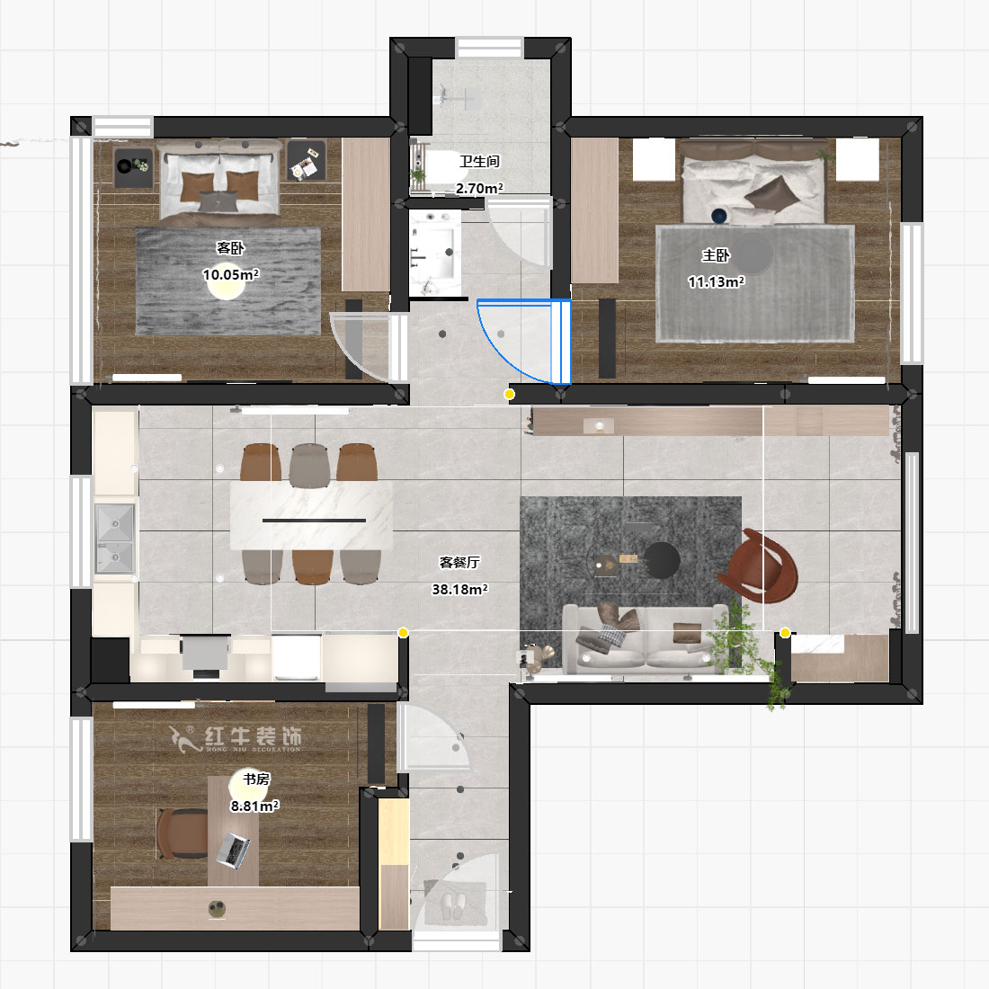 劉曉芳|保利國(guó)際社區(qū)-8-1904-95㎡-現(xiàn)代風(fēng)格|3室2廳1衛(wèi)|老房裝修|定制家|全包12