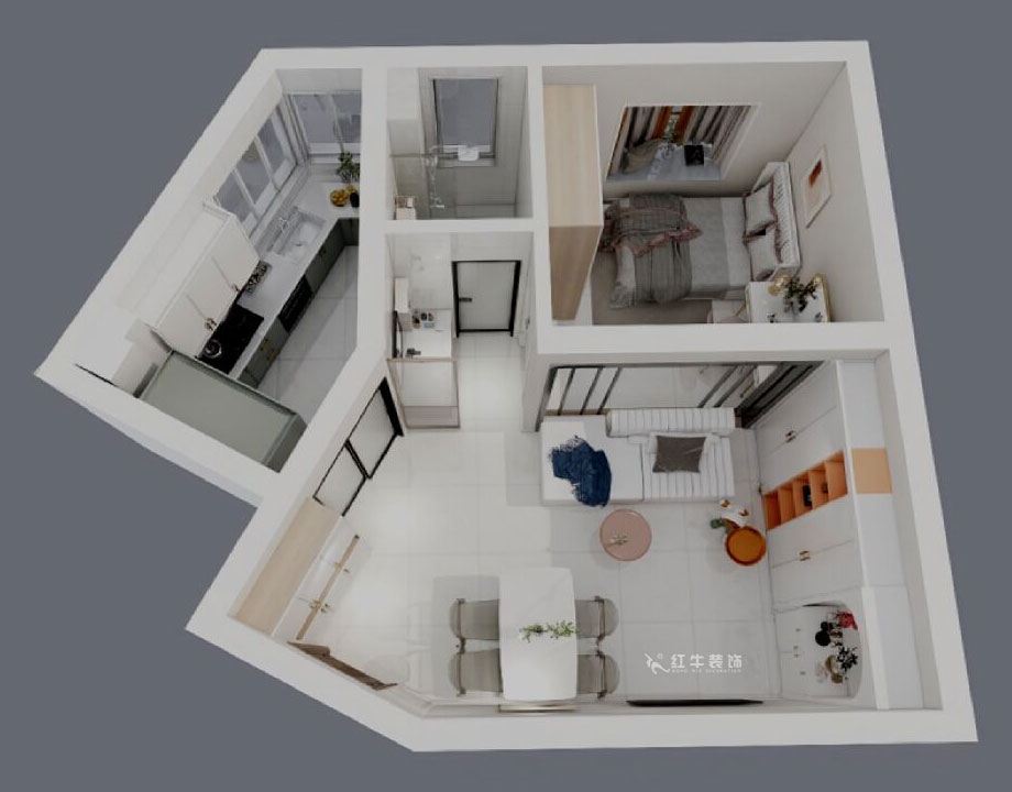 劉曉芳|百家湖西花園30-603-1-48㎡-現(xiàn)代風(fēng)格|1室2廳1衛(wèi)|老房裝修|定制家|全包7