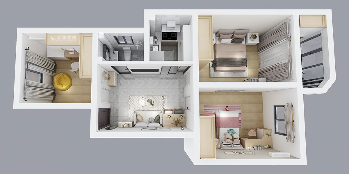 仇美蓉|南苑臺(tái)園13-42-501-75㎡-簡(jiǎn)約風(fēng)格|3室1廳1衛(wèi)|老房裝修|定制家|全包9