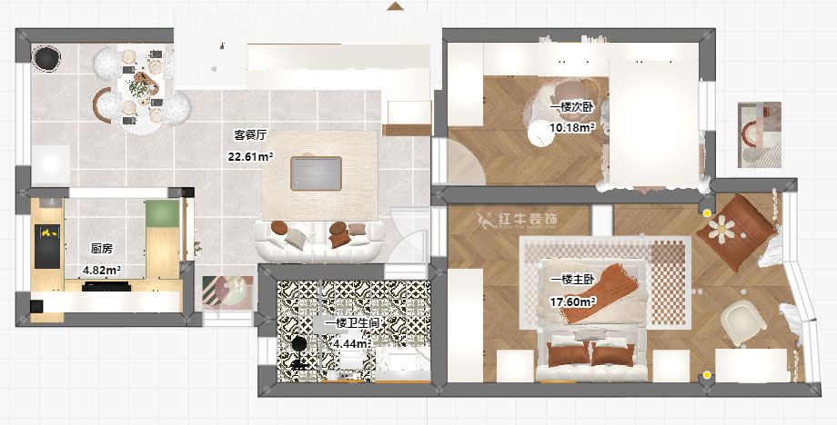 劉萍萍|民佳園10-1-702-75+50㎡-奶油風|3室2廳2衛(wèi)|老房裝修|定制家|全包20