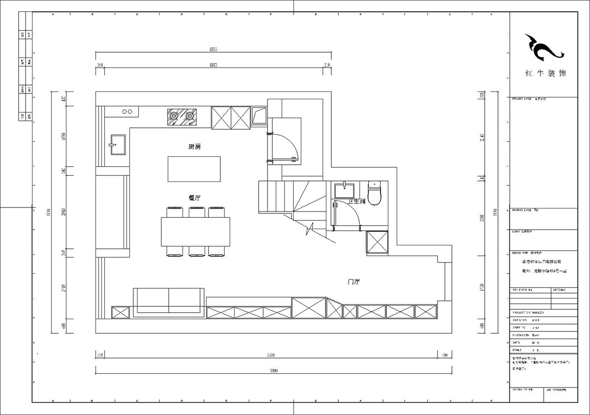 陸利民|長發(fā)中心C棟302-100㎡-現(xiàn)代風(fēng)格|2室1廳2衛(wèi)|舊房裝修|定制家|全包12萬|00_02一層平面布置圖