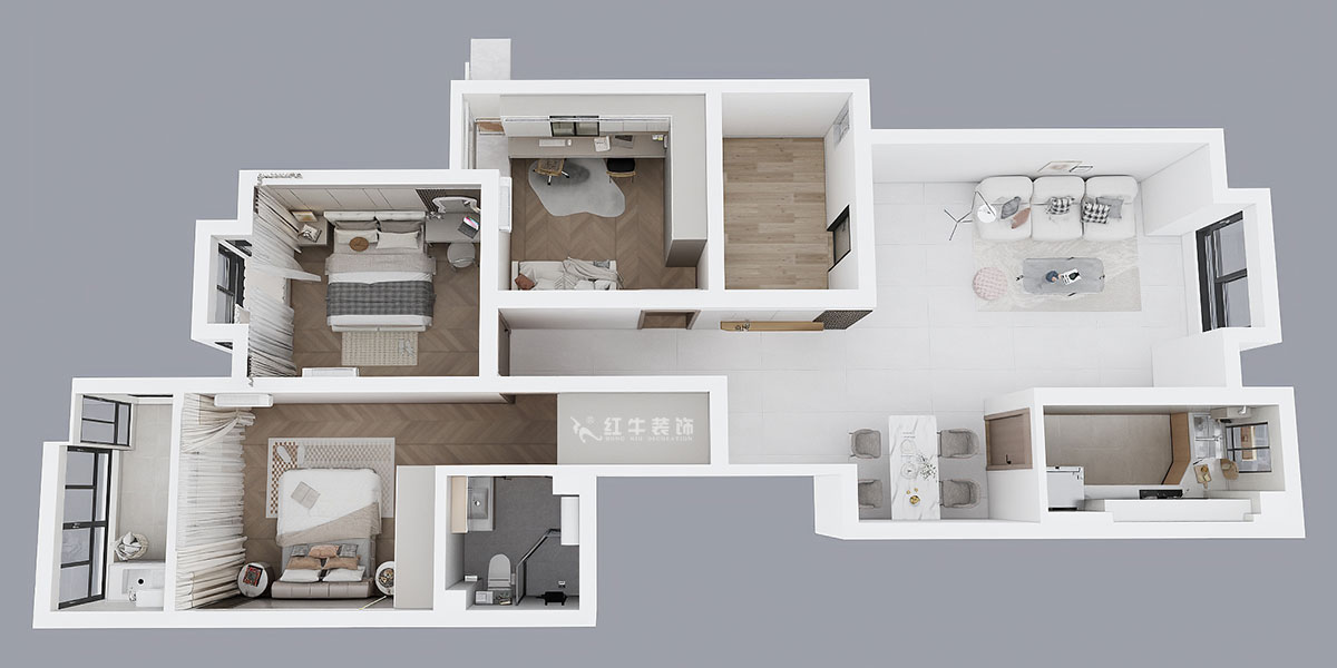 劉萍萍|東城水岸11-A-1502-132㎡-奶油風|3室2廳2衛(wèi)|老房裝修|定制家|全包20