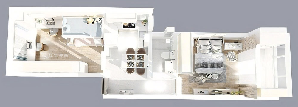 顧娟|游府新村14-53-702-60㎡-現(xiàn)代簡(jiǎn)約風(fēng)格|2室2廳1衛(wèi)|舊房裝修|定制家|全包11萬|00_04鳥瞰圖