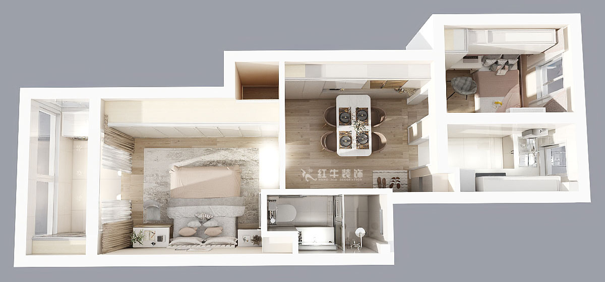 顧娟|御河新村10-505-60㎡-現(xiàn)代簡(jiǎn)約風(fēng)格|2室2廳1衛(wèi)|舊房裝修|定制家|全包11