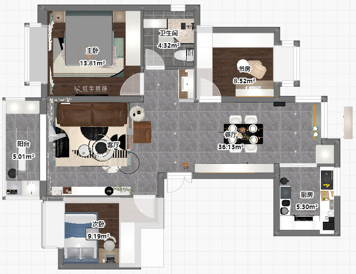 劉萍萍|恒大林溪郡15-604-108㎡-現(xiàn)代簡約風格|3室2廳1衛(wèi)|老房裝修|定制家|全包13