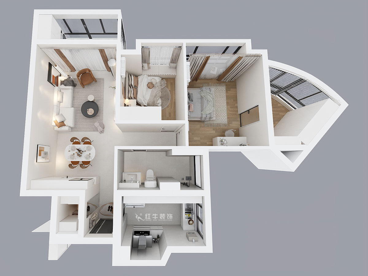 劉萍萍｜星雨華府26-1803-94㎡-簡約風(fēng)格｜3室2廳1衛(wèi)｜老房裝修｜定制家｜全包12