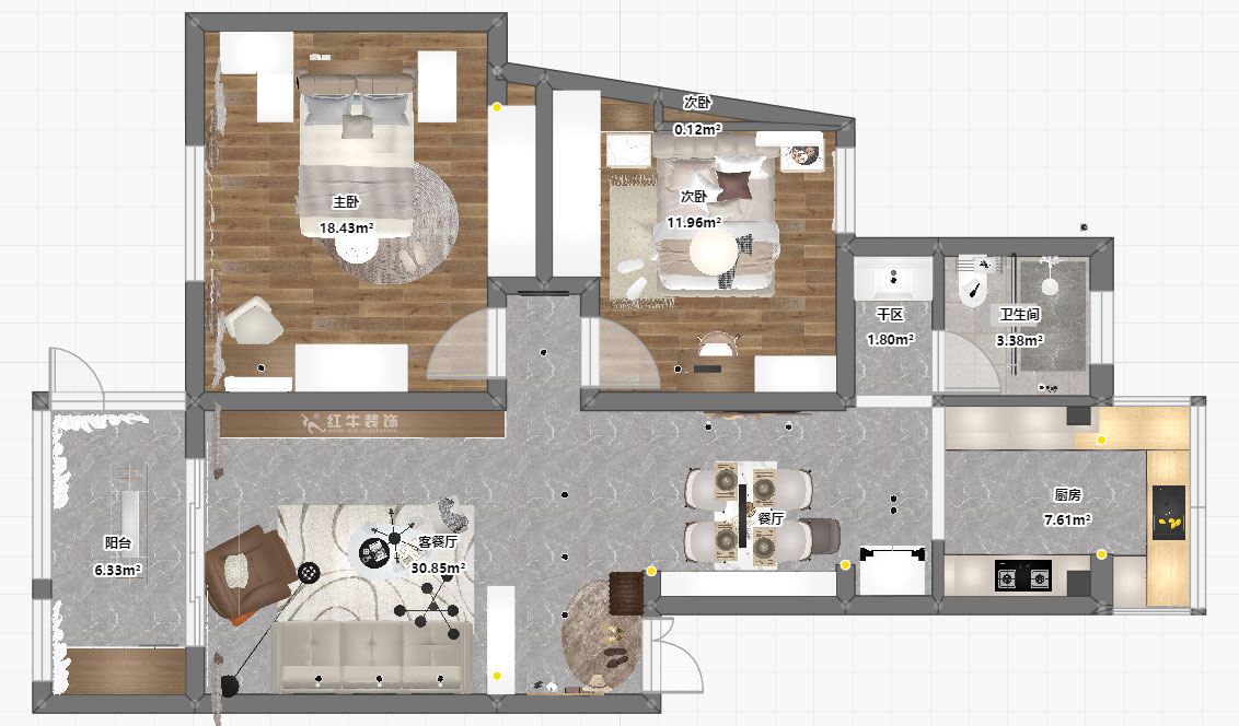劉小勇|美河園1-2-102-90㎡-現(xiàn)代簡約風(fēng)格|2室2廳1衛(wèi)|新房裝修|定制家|全包13