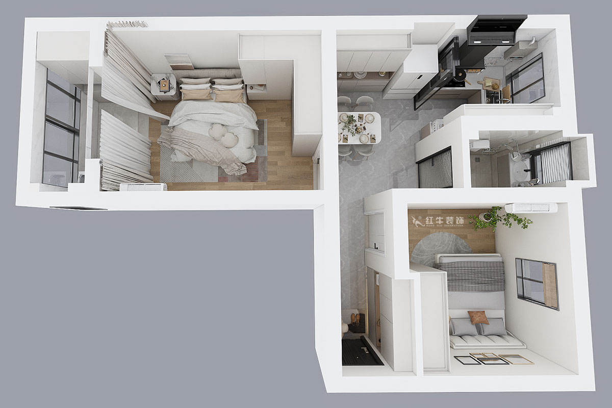 朱明琪|碑亭巷139號(hào)2-503-57㎡-現(xiàn)代風(fēng)格|2室1廳1衛(wèi)|老房改造|定制家|全包12萬(wàn)|00_04鳥瞰圖