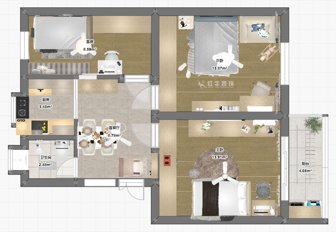 劉小勇|東井二村524-505-72㎡-現(xiàn)代簡約風(fēng)格|3室1廳1衛(wèi)|老房裝修|定制家|全包15