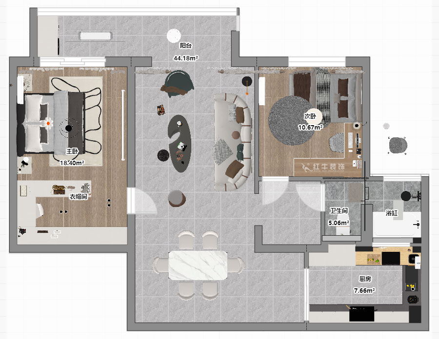 劉萍萍|麒麟山莊16-1002-105㎡-現(xiàn)代簡約風格|2室2廳1衛(wèi)|老房裝修|定制家|全包15