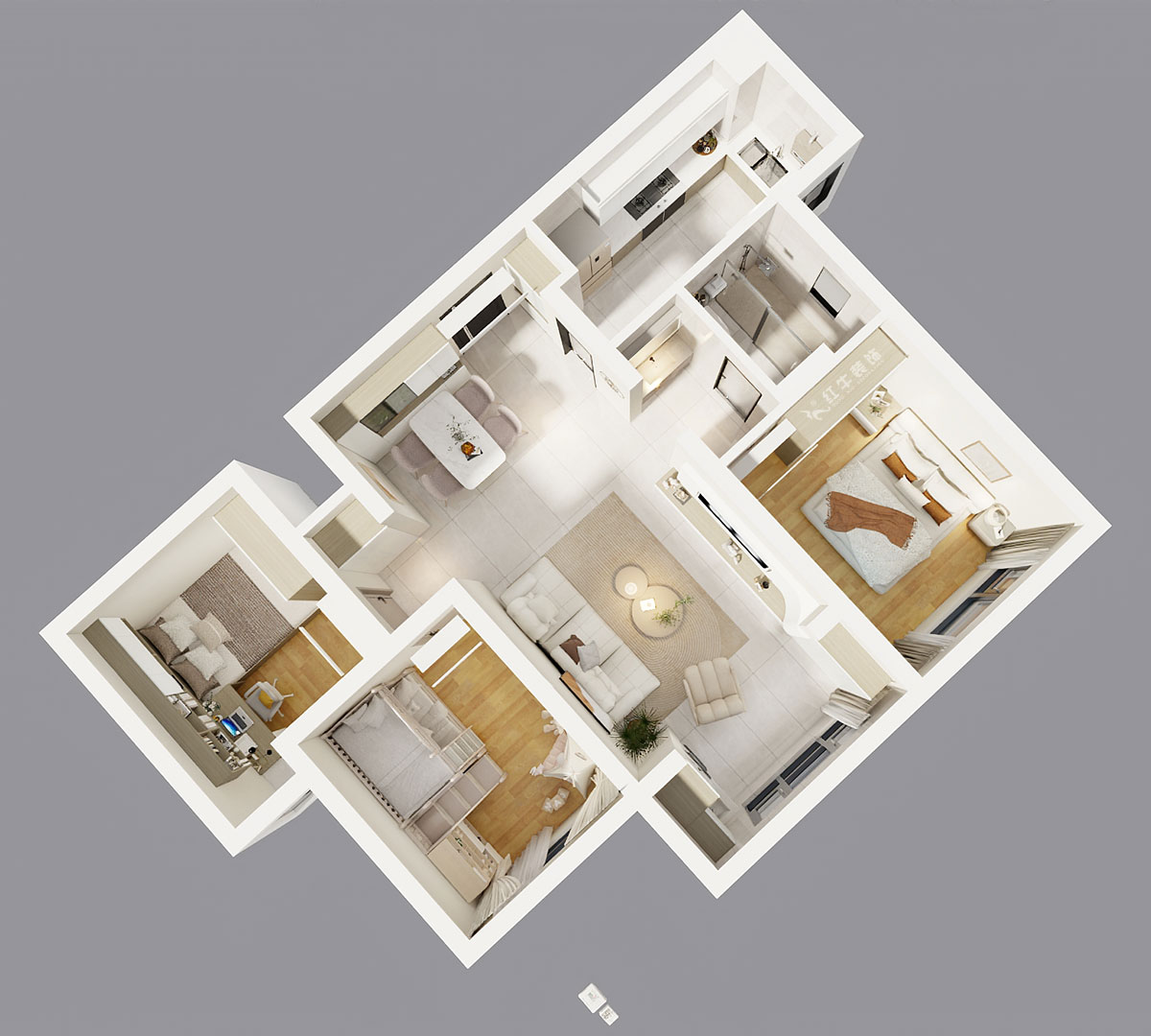 陸利民|保利國(guó)際社區(qū)2-1-2402-89㎡-現(xiàn)代風(fēng)格|3室2廳1衛(wèi)|新房裝修|定制家|全包13