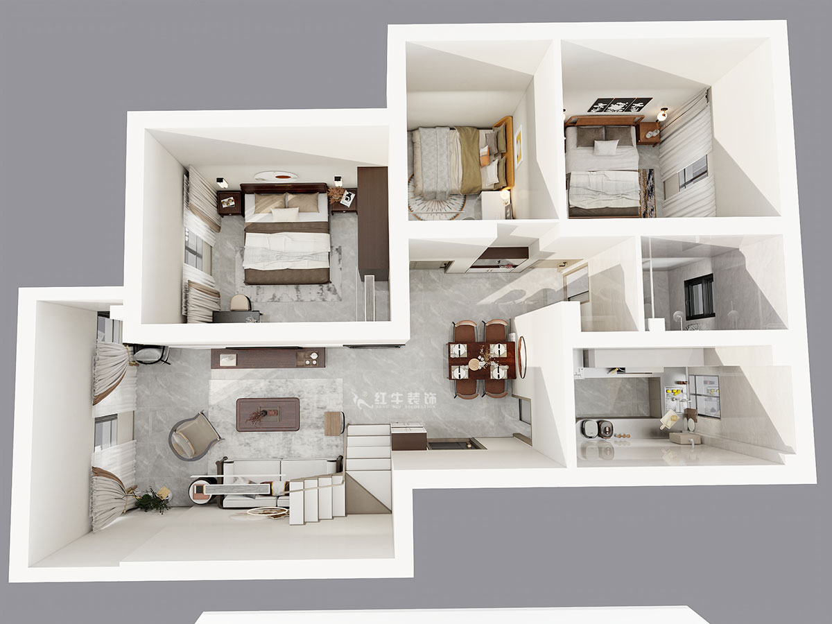 孟憲濤|攝山星城步青苑18-2-604-120㎡-現(xiàn)代簡約風(fēng)格|4室2廳2衛(wèi)|毛坯房裝修|定制家|全包16萬|00_07鳥瞰圖