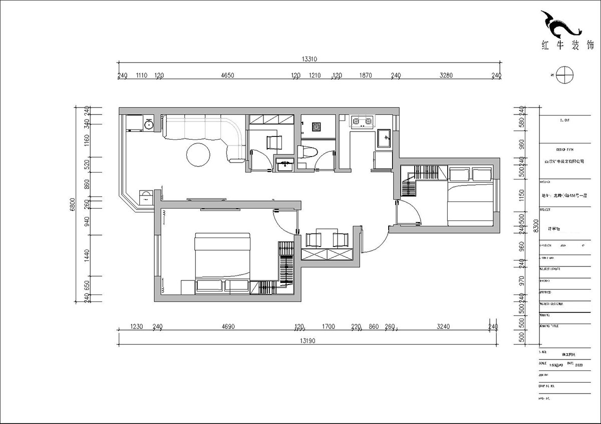朱明琪｜評(píng)事街137號(hào)3-402-71㎡-原木風(fēng)格｜3室2廳1衛(wèi)｜老房改造｜定制家｜全包11萬｜00_02平面布置圖