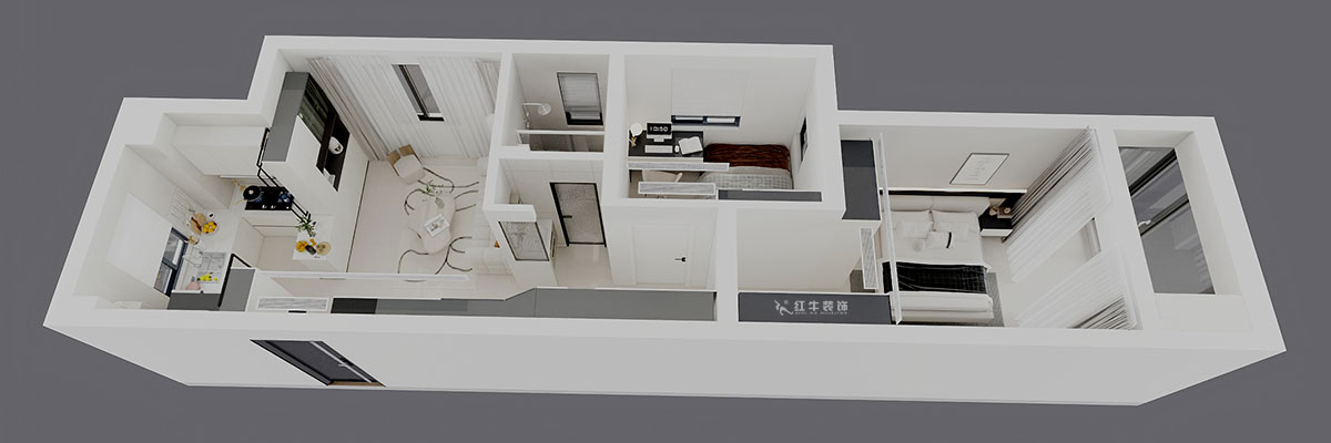 劉曉芳|觀泓雅苑A7-3001-75㎡-奶油極簡(jiǎn)風(fēng)格|2室1廳1衛(wèi)|新房裝修|定制家|全包11