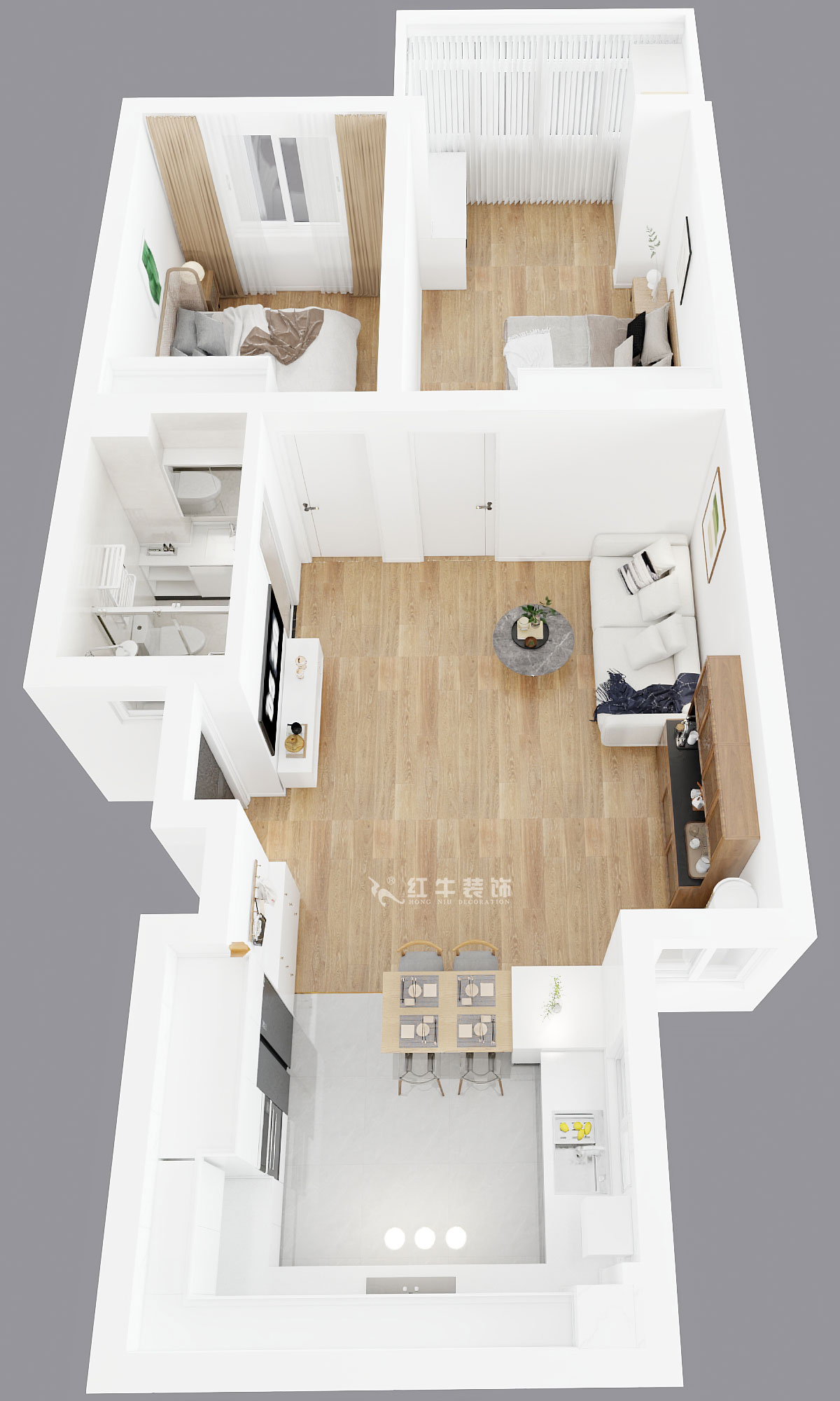 張智猿|泰和園12-606-87㎡-現(xiàn)代風(fēng)格|2室1廳1衛(wèi)|老房裝修|定制家|全包14萬(wàn)|00_05鳥(niǎo)瞰圖