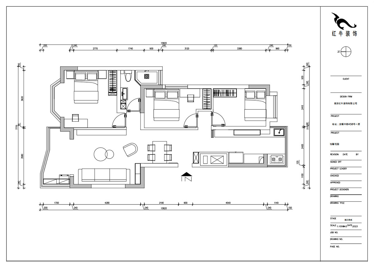 朱明琪|怡馨花園1-2-202-98㎡-現(xiàn)代簡約風(fēng)格|3室2廳1衛(wèi)|老房裝修|定制家|全包15萬|00_02平面布置圖