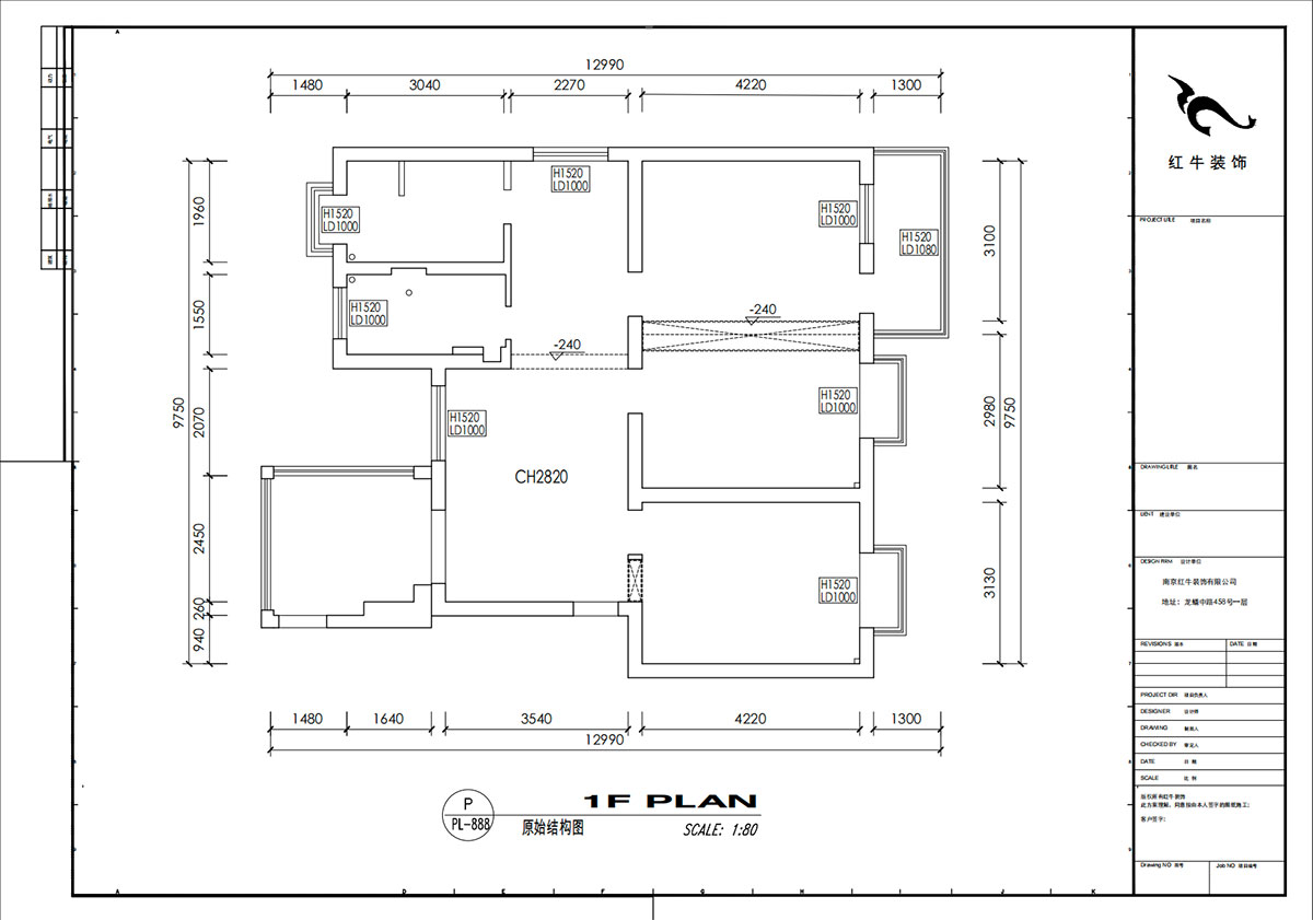 劉小勇|二十八所62-401-100㎡-現(xiàn)代簡約風(fēng)格|3室2廳1衛(wèi)|老房裝修|定制家|全包14萬|00_01原始結(jié)構(gòu)圖