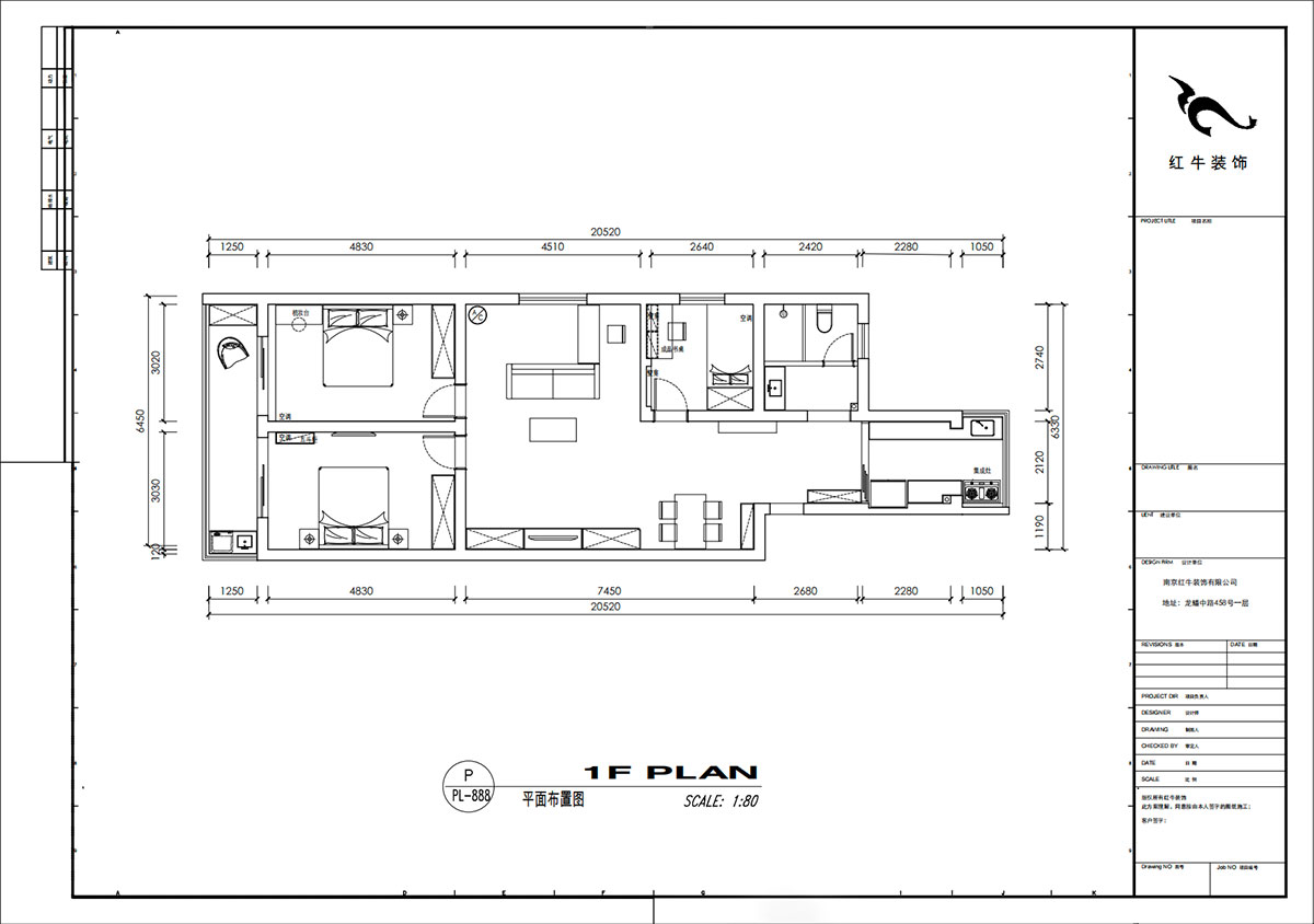 劉小勇|桃葉渡13-402-125㎡-現(xiàn)代簡約風格|3室2廳2衛(wèi)|老房裝修|定制家|全包15萬|00_02平面布置圖