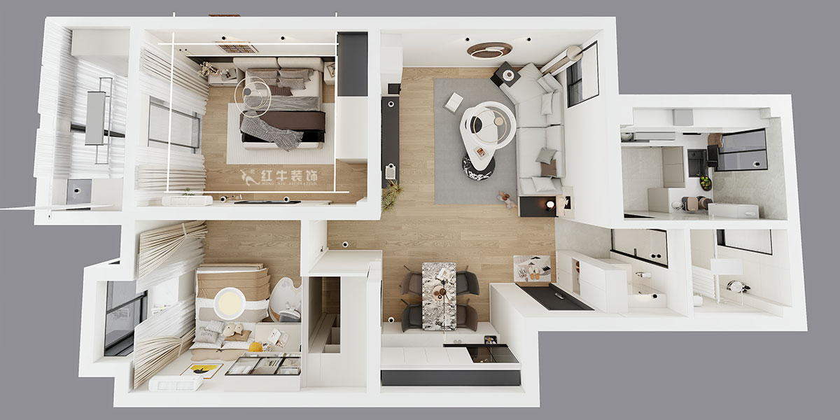 賈庭|祥和家園6-502-85㎡-新中式風(fēng)格|2室2廳1衛(wèi)|老房裝修|定制家|全包12萬(wàn)|00_04鳥(niǎo)瞰圖