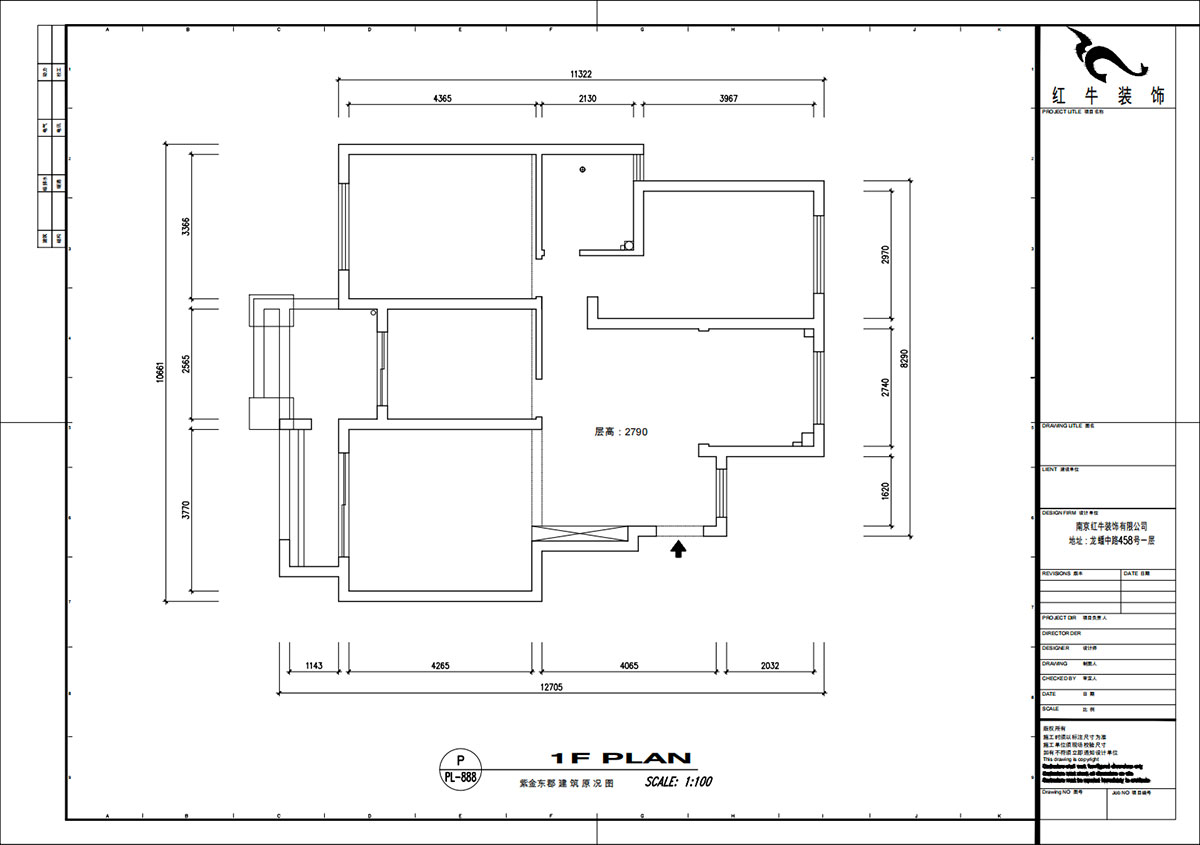 魏明花|紫金東郡57-504-113㎡-現(xiàn)代簡(jiǎn)約風(fēng)格|3室2廳2衛(wèi)|二手房改造|定制家|全包16萬(wàn)|00_01建筑原況圖