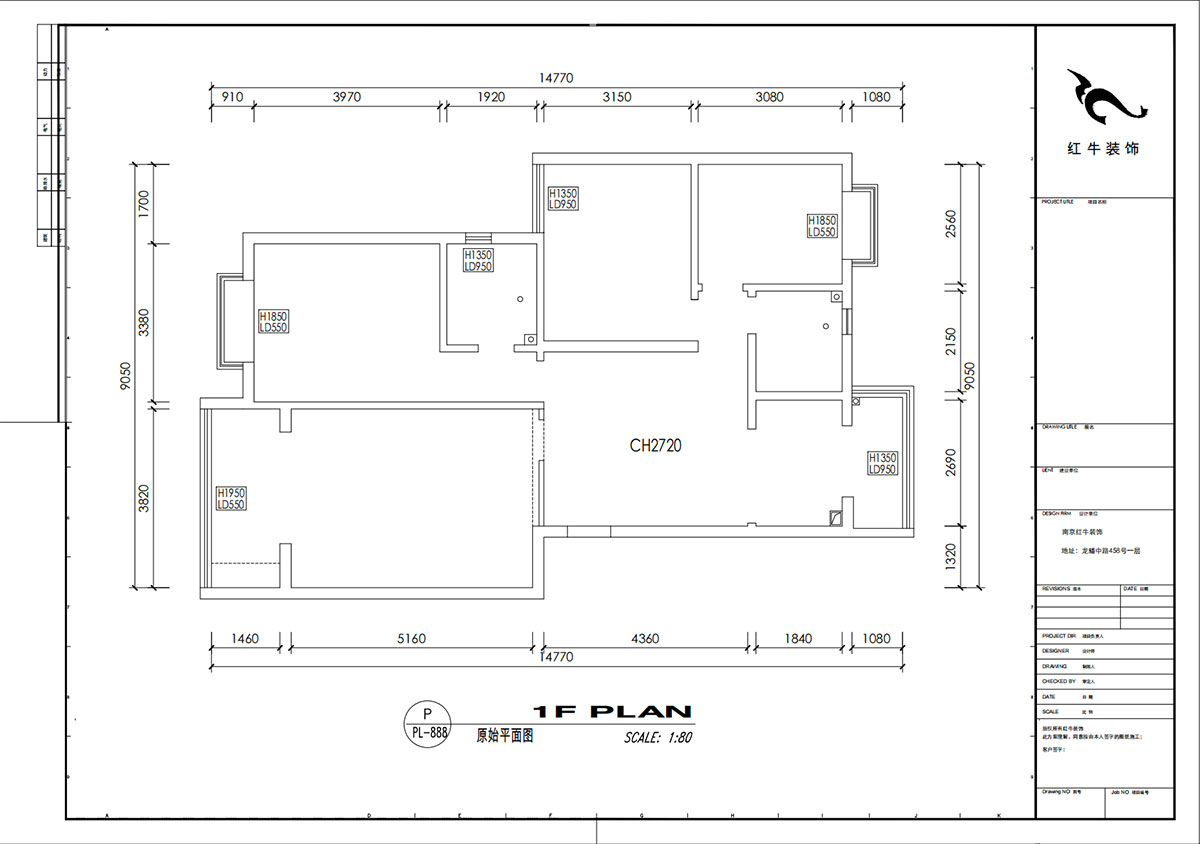 劉小勇|江南名府3-204-115㎡-簡美風格|3室2廳1衛(wèi)|老房裝修|定制家|全包13萬|00_01原始結(jié)構(gòu)圖