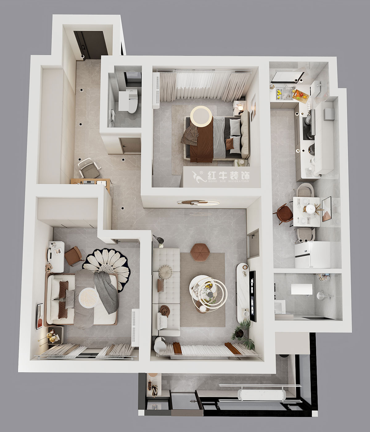 孟憲濤|中央路286號101室-93㎡-現(xiàn)代簡約風(fēng)格|3室2廳1衛(wèi)|老房裝修|定制家|全包14