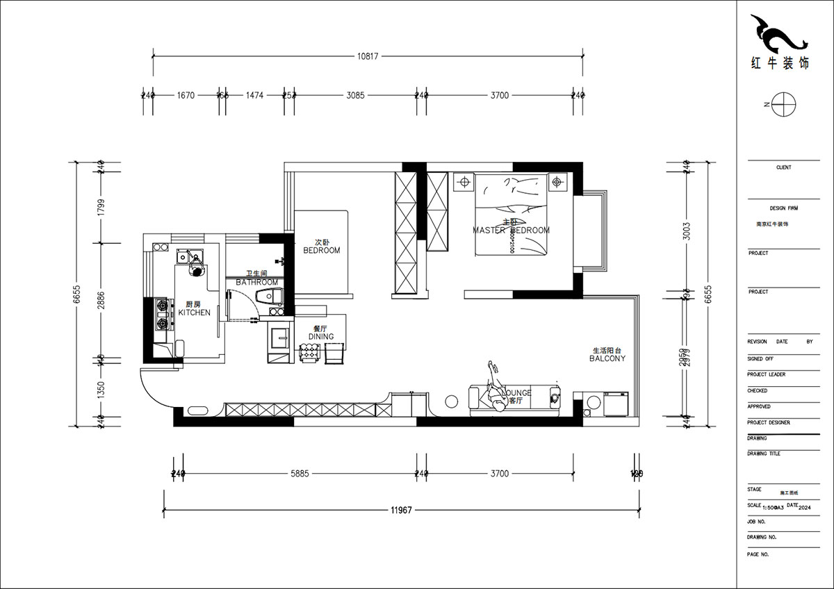 朱明琪|觀泓雅苑B區(qū)2-2005-83㎡-原木風(fēng)格|2室1廳1衛(wèi)|新房裝修|定制家|全包11萬(wàn)|00_02平面布置圖