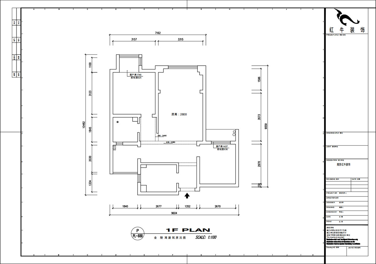 魏明花|金陵灣6幢2-503-89㎡-現(xiàn)代簡(jiǎn)約風(fēng)格|3室2廳1衛(wèi)|二手房裝修|定制家|全包12萬|00_01建筑原況圖