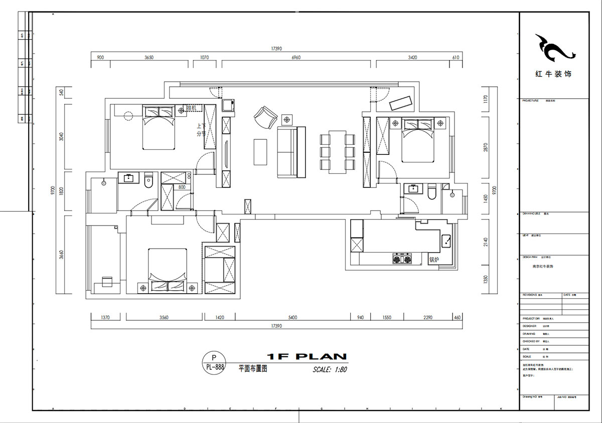劉小勇|翠屏誠園北區(qū)5-702-138㎡-現(xiàn)代黑白灰風(fēng)格|3室2廳2衛(wèi)|老房裝修|定制家|全包19萬|00_02平面布置圖