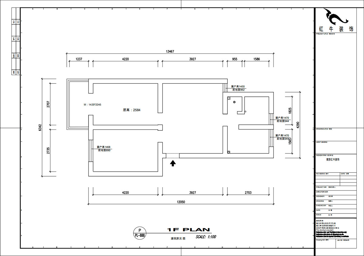 魏明花|衛(wèi)橋新村17-502-70㎡-現(xiàn)代簡(jiǎn)約風(fēng)格|1室2廳1衛(wèi)|二手房裝修|定制家|全包9萬(wàn)|00_01建筑原況圖
