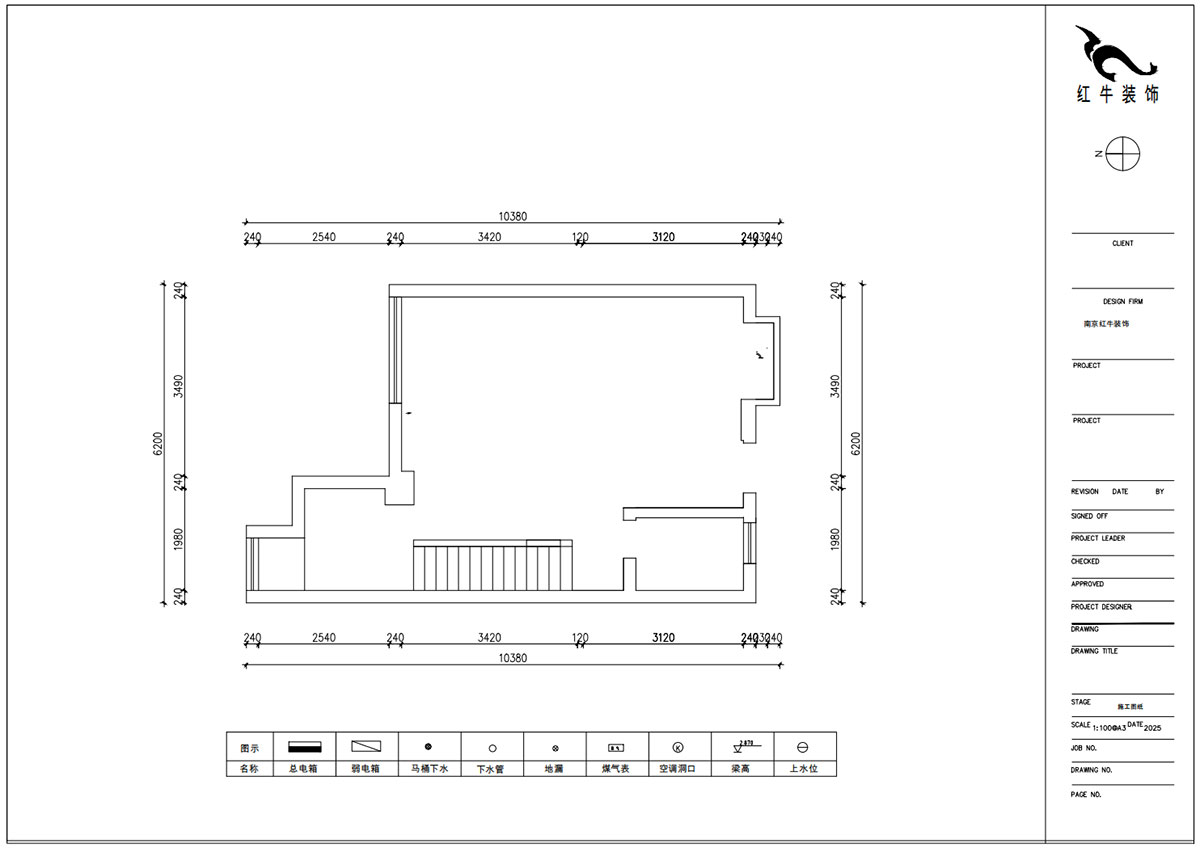 朱明琪|萊茵鉑郡922室-69㎡-原木風(fēng)格|復(fù)式|loft公寓|2室2廳2衛(wèi)|老房裝修|定制家|全包12萬|00_01一樓原始結(jié)構(gòu)圖