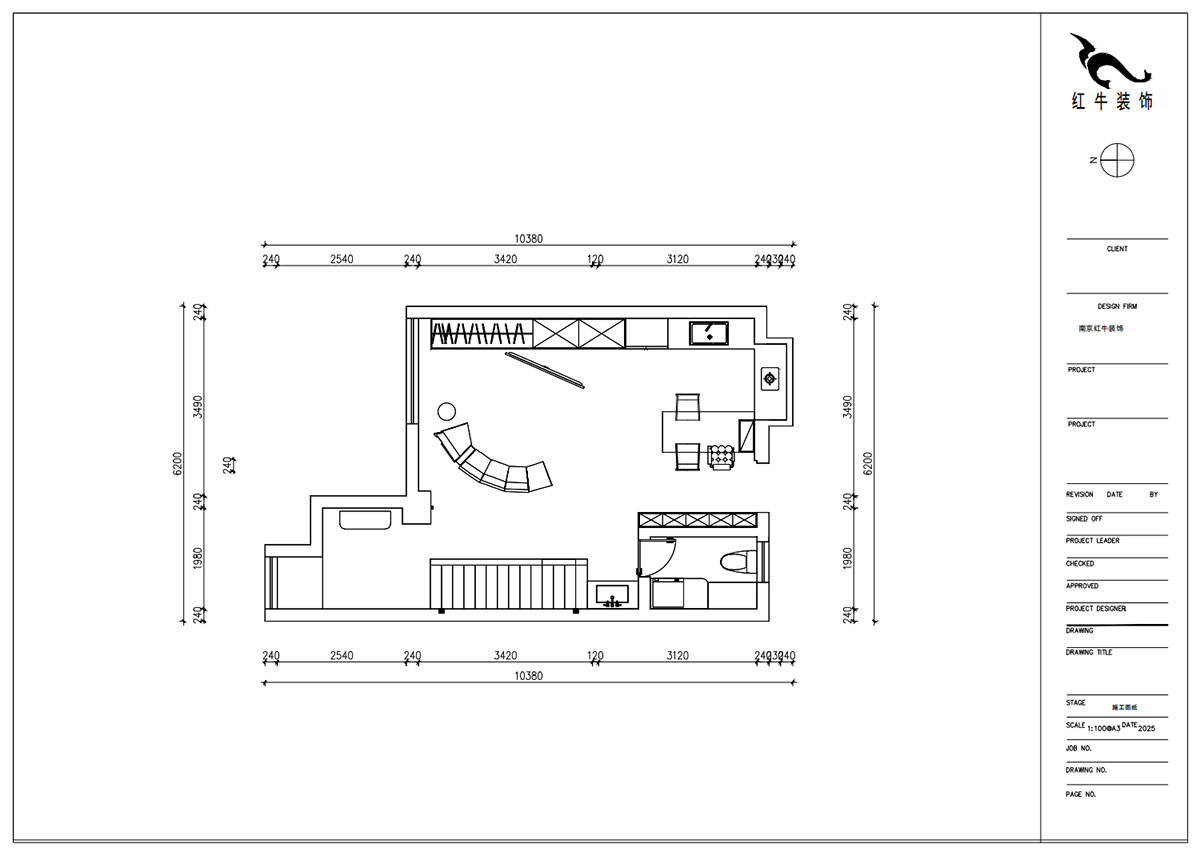 朱明琪|萊茵鉑郡922室-69㎡-原木風(fēng)格|復(fù)式|loft公寓|2室2廳2衛(wèi)|老房裝修|定制家|全包12萬|00_02一樓平面設(shè)計圖