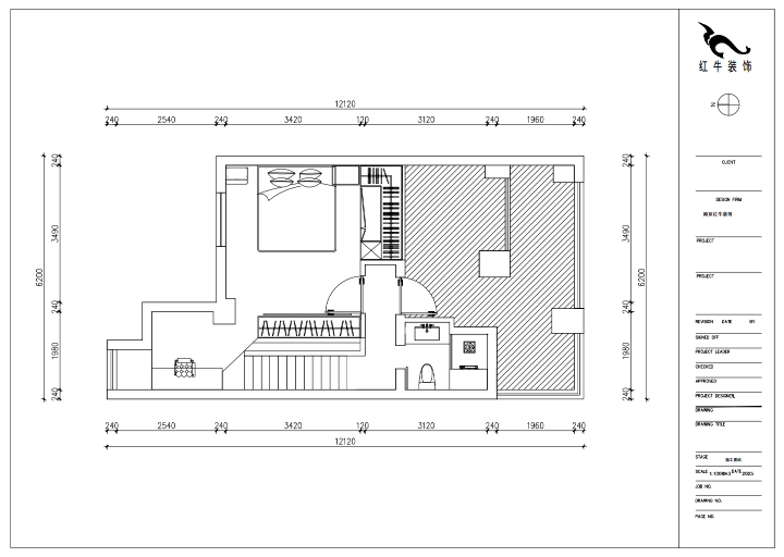 朱明琪|萊茵鉑郡922室-69㎡-原木風(fēng)格|復(fù)式|loft公寓|2室2廳2衛(wèi)|老房裝修|定制家|全包12萬|00_04二樓平面設(shè)計圖