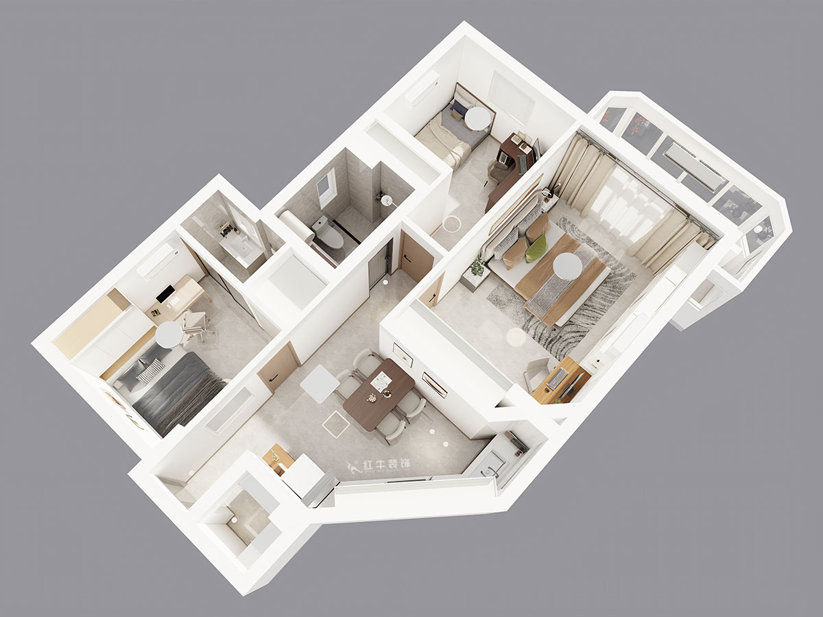 孟憲濤|金寶花園4-2605-95㎡-現(xiàn)代簡(jiǎn)約風(fēng)格|3室1廳2衛(wèi)|老房裝修|定制家|全包14