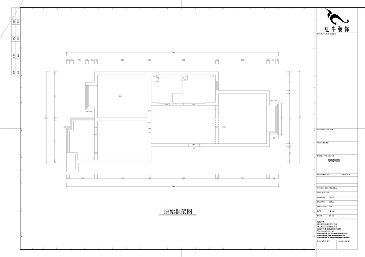 孟憲濤|東城水岸5-202-99㎡-簡約風(fēng)格|2室2廳1衛(wèi)|老房裝修|定制家|全包14萬|00_01原始框架圖
