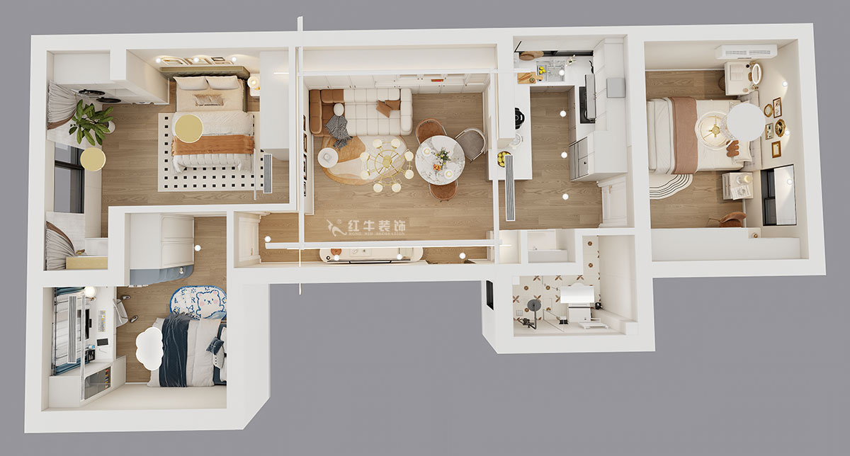 顧娟|紅廟小區(qū)18號1單元610室-72㎡-簡歐風(fēng)格|2室2廳1衛(wèi)|舊房裝修|定制家|全包11