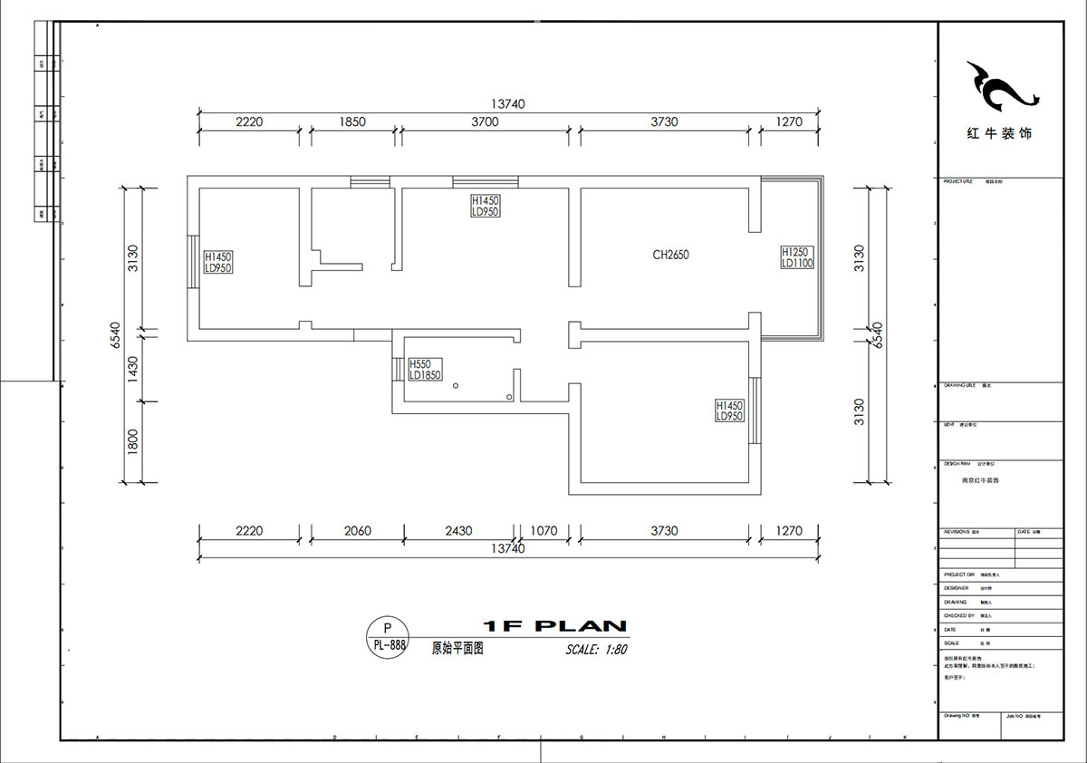 劉小勇|寧工新寓二村115號(hào)501-75㎡-現(xiàn)代簡(jiǎn)約風(fēng)格|3室1廳1衛(wèi)|老房裝修|定制家|全包10萬|00_01原始結(jié)構(gòu)圖