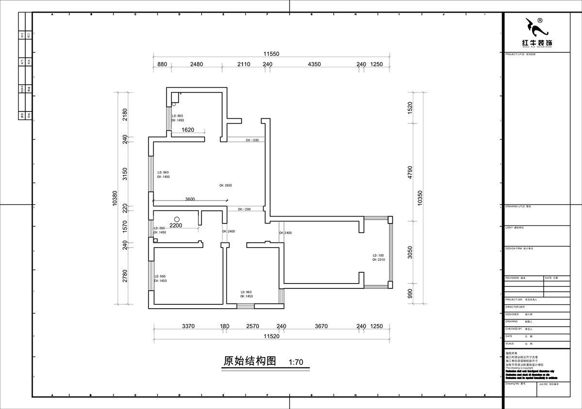 蔣?。y龍雅苑11-3-212-85㎡-現(xiàn)代原木風(fēng)｜3室1廳1衛(wèi)｜新房裝修｜定制家｜全包11萬｜00_01原始結(jié)構(gòu)圖