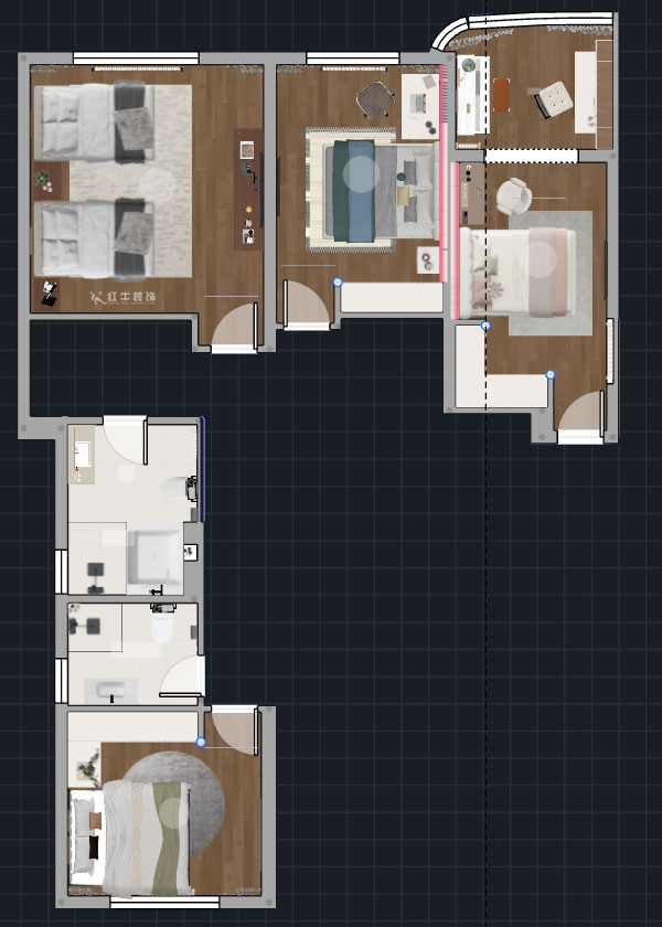 郭志成|中冶錦繡公館9-2-201-230㎡-中古風(fēng)|4室2廳2廚2衛(wèi)|毛坯裝修|定制家|全包23