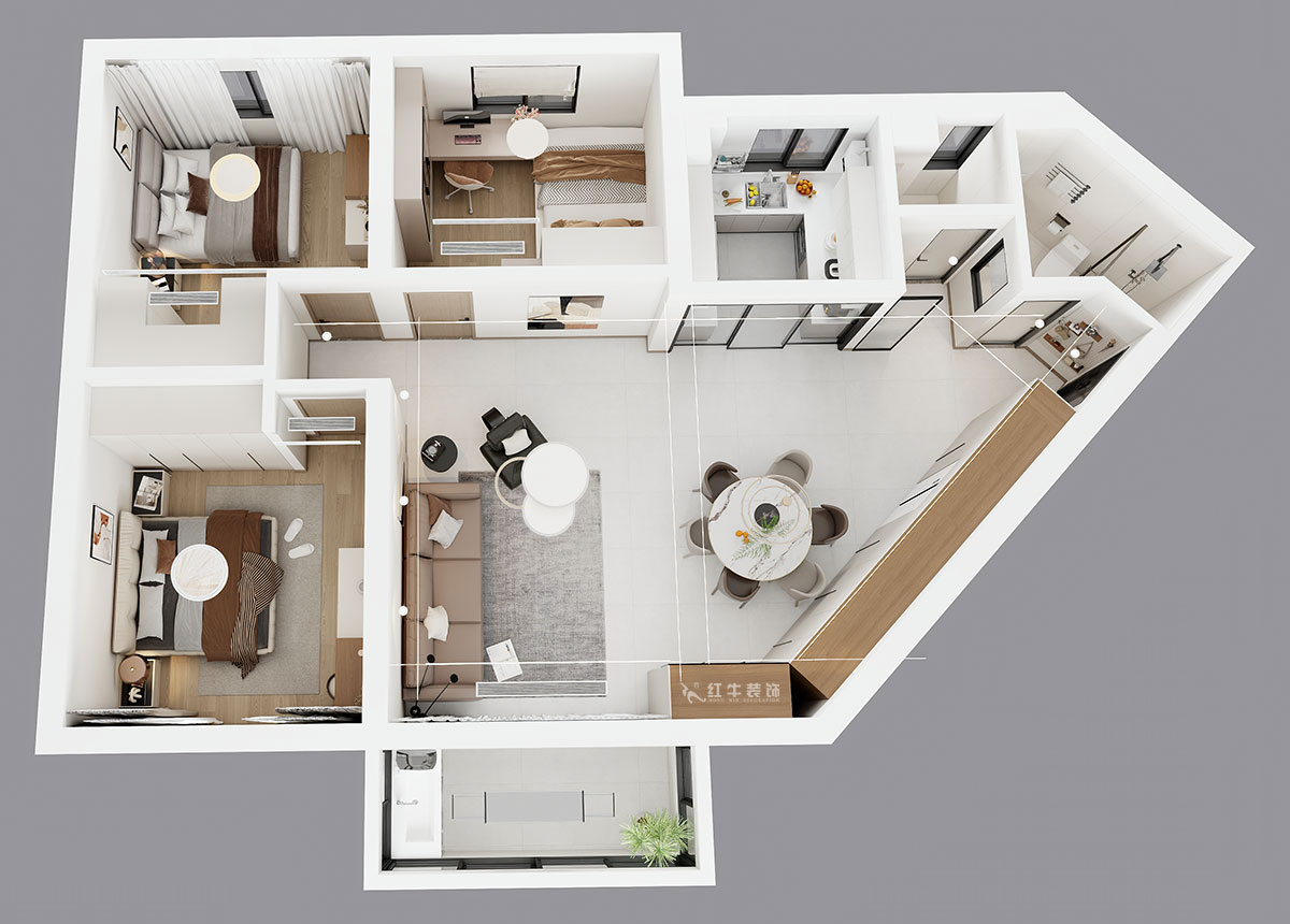 劉小勇|五臺(tái)花園11-1706-124㎡-現(xiàn)代簡約風(fēng)格|3室2廳2衛(wèi)|老房裝修|定制家|全包16