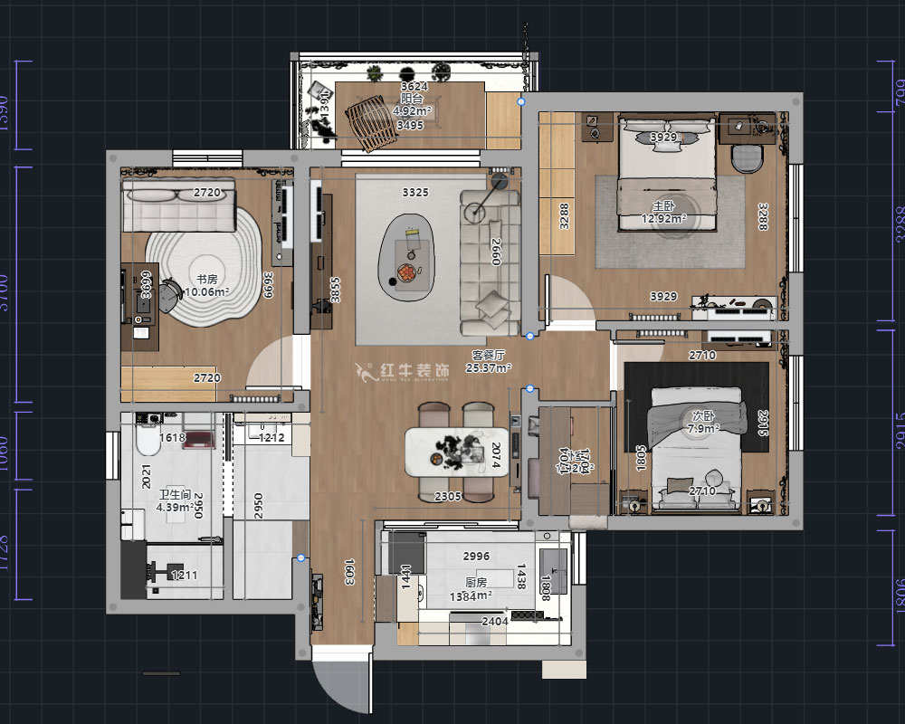 熊皓宇|陽(yáng)光廣場(chǎng)小區(qū)1-803-100㎡-原木風(fēng)|3室2廳1廚1衛(wèi)1陽(yáng)臺(tái)|老房裝修|定制家|全包14